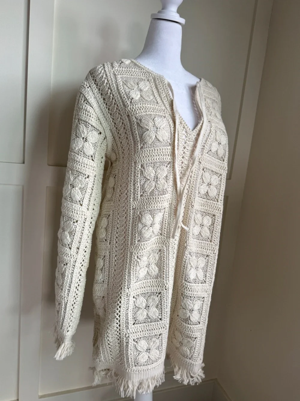 H&M Edition Cream Crochet Tank Top - Picture 3 of 10